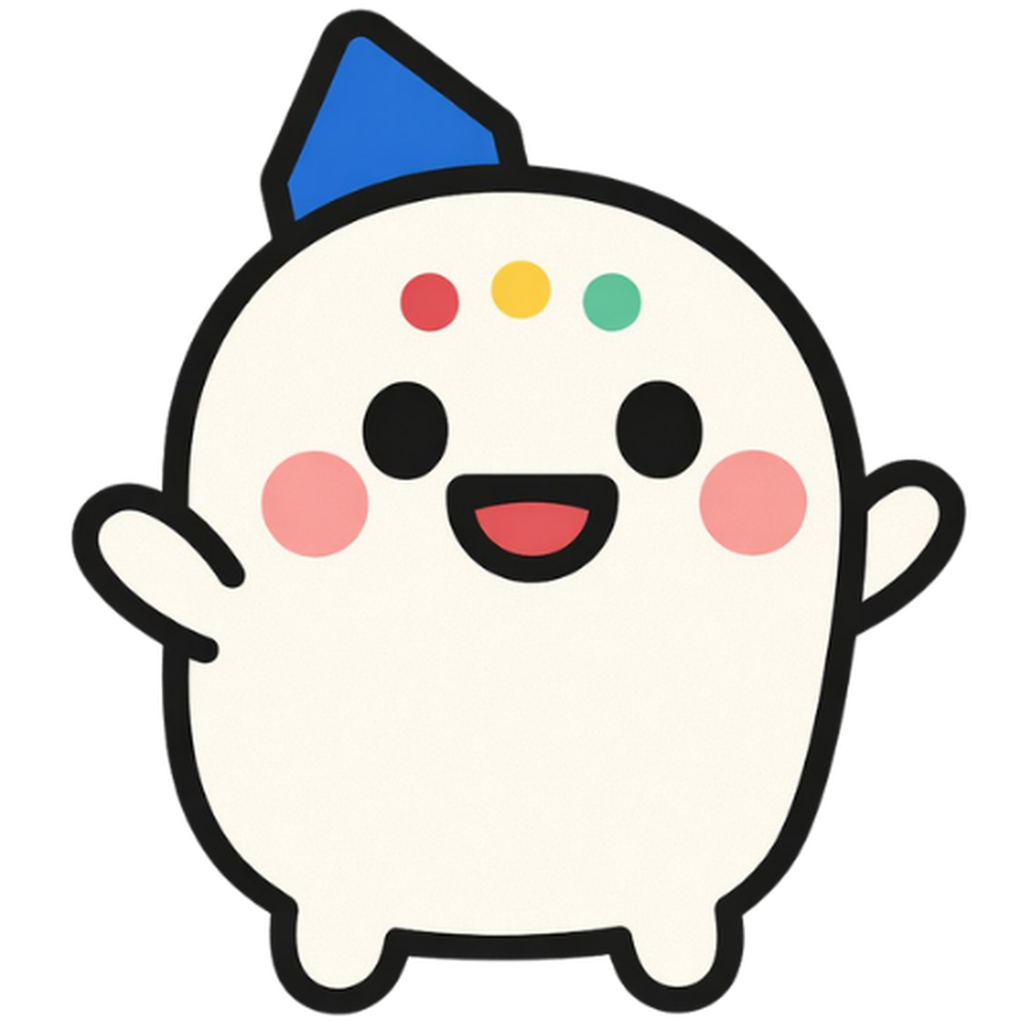 Mogu smiling and waving